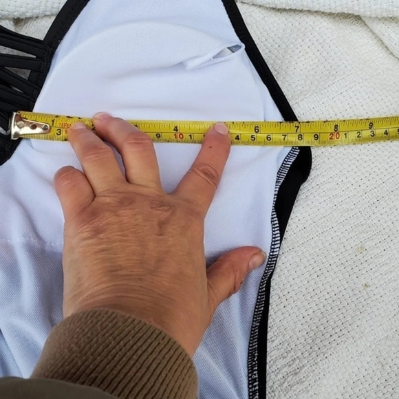 Black halter  embroidered‎ swimsuit S - Picture 10 of 12